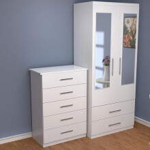 Assembled 2 Door Wardrobe Set