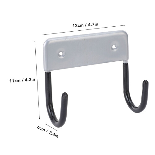 Wall Mounted Ironing Board Hook | Silver Gray Space Saver Iron Holder 1