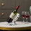 Multifunction Creative Astronaut Shaped Wine Rack Cute-silver 4