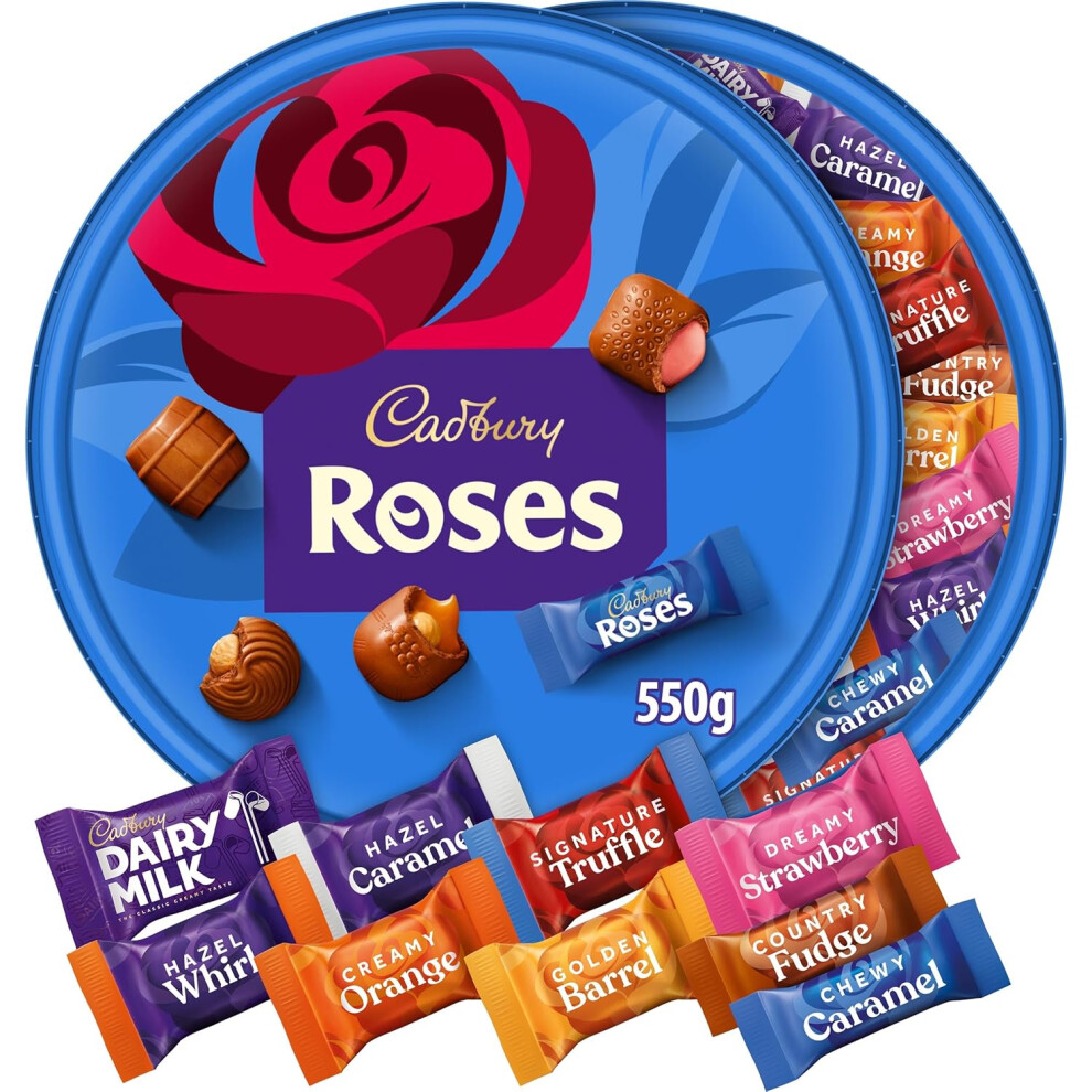 Kidzbuzz Cadbury Roses Milk Chocolate Tub 550G (Pack Of 2)