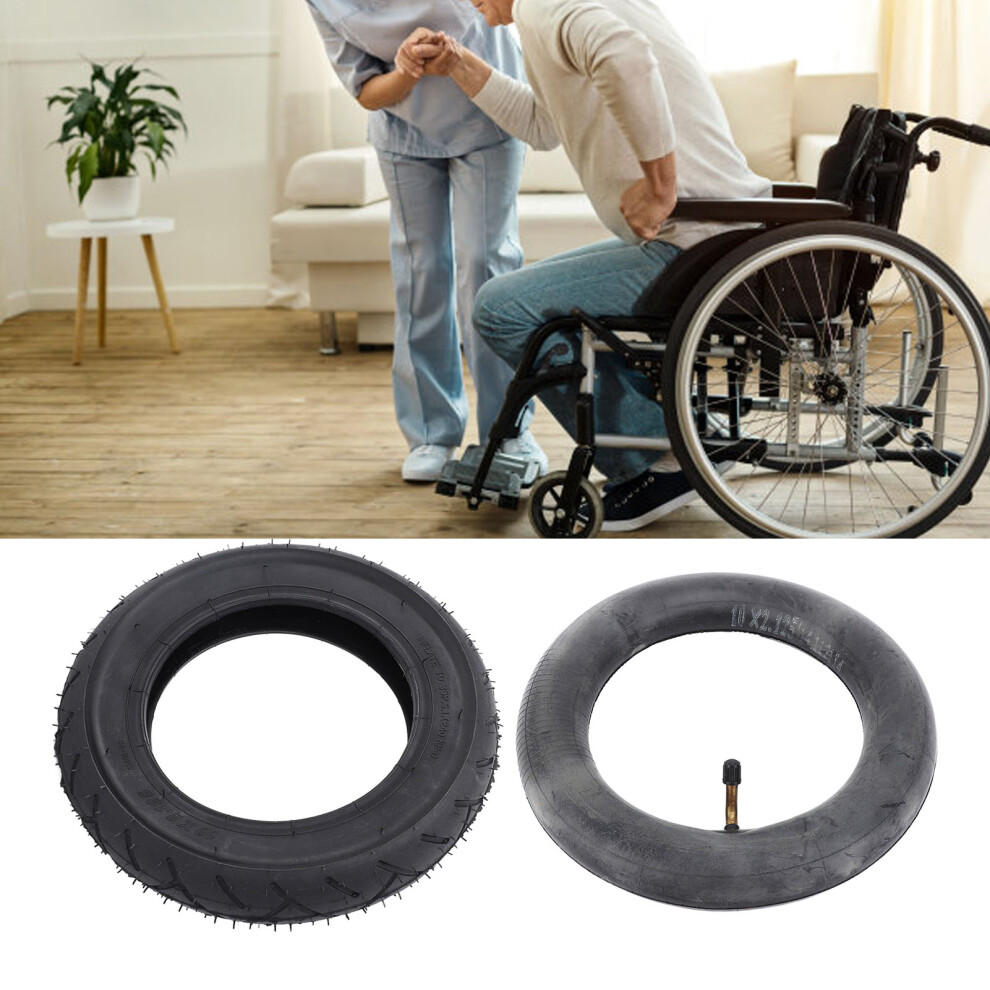 10x2.125 Heavy Duty Wheelchair Tire & Inner Tube Rubber Replacement
