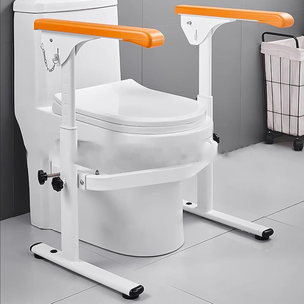 Toilet Frames for The Elderly - Adjustable Toilet Seat Riser with Handles, Sturdy Safety Rails for Disabled, Bathroom Grab Bars