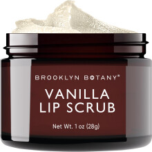 Brooklyn Botany Lip Scrub Exfoliator 1 oz - Lip Moisturizer for Dry Lips and Chapped Lips - Gentle Lip Exfoliator for Smooth and Brighter Lips -