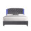 Comfy Living (4ft6 Double, No Mattress) Fabric Bedframe With LED Headboard In Grey 3
