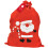 Anker Red Santa Fabric Reusable Christmas Sack with Drawstring 1