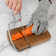 Cheese Cutter Block with Steel Wire, Acacia Wood, 724g