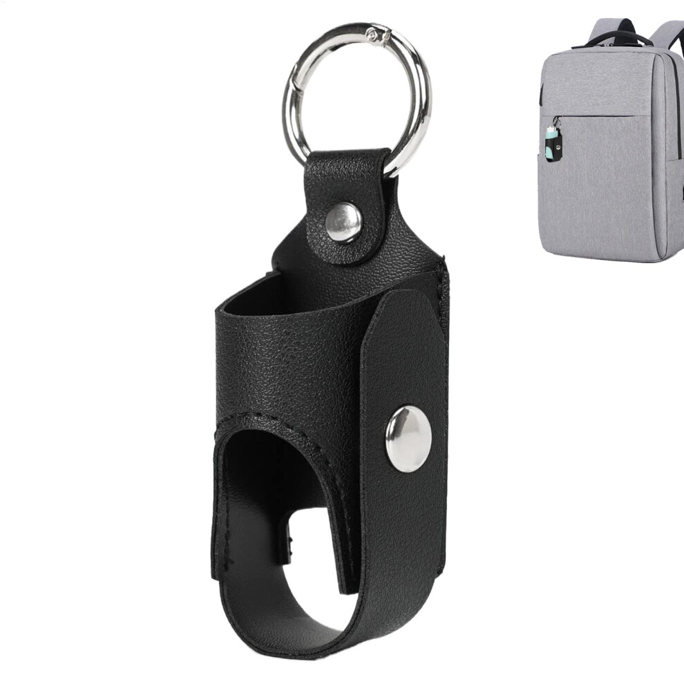 Inhaler Storage Case - Black PU Leather Inhaler Holder for Travel, Camping, School, Business Trip, Home Use