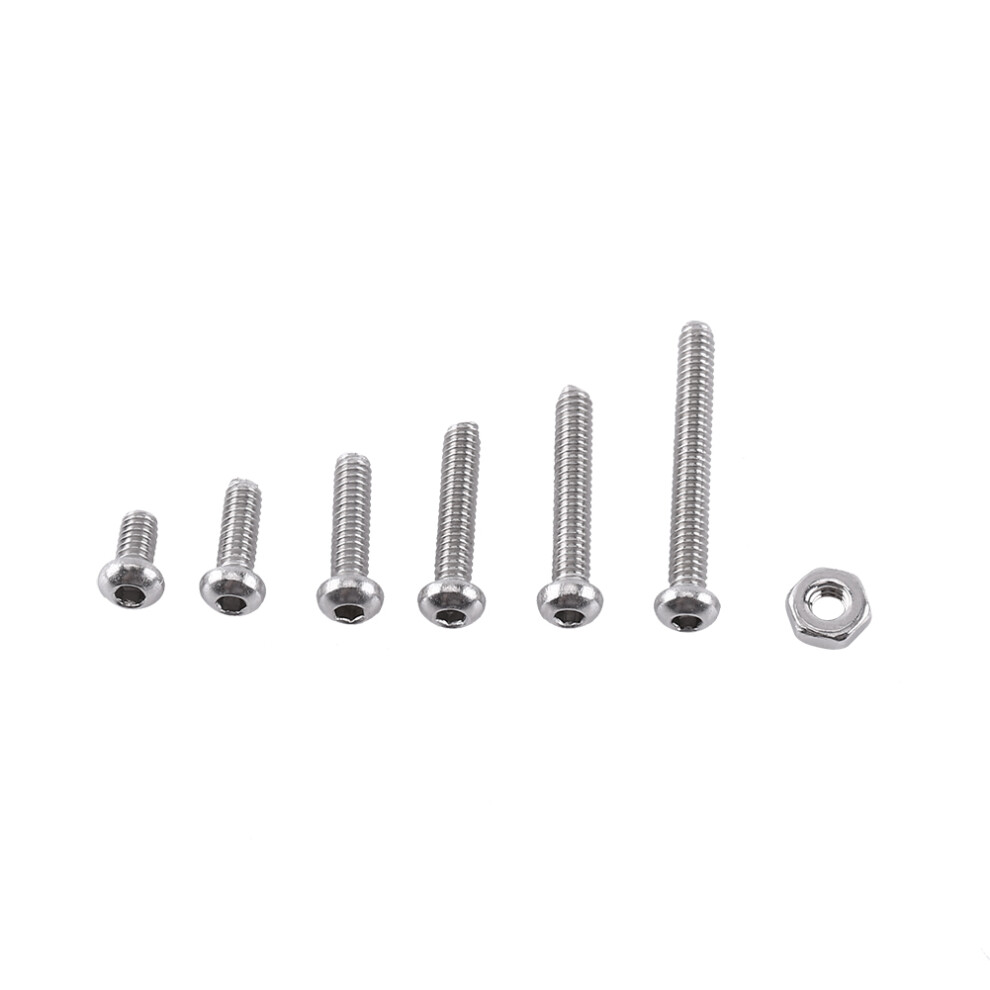 250pcs M2 Hex Socket Screws Bolt With Hex Nuts