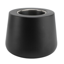 Portable Black Tabletop Fire Pit Bowl, Ceramic & Metal, 13.5cm