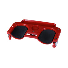 Knee Creeper Pads with Tool Tray Holder, 5 Swivel Wheels for Garage Use, Durable Red Knee Pads for Mechanics