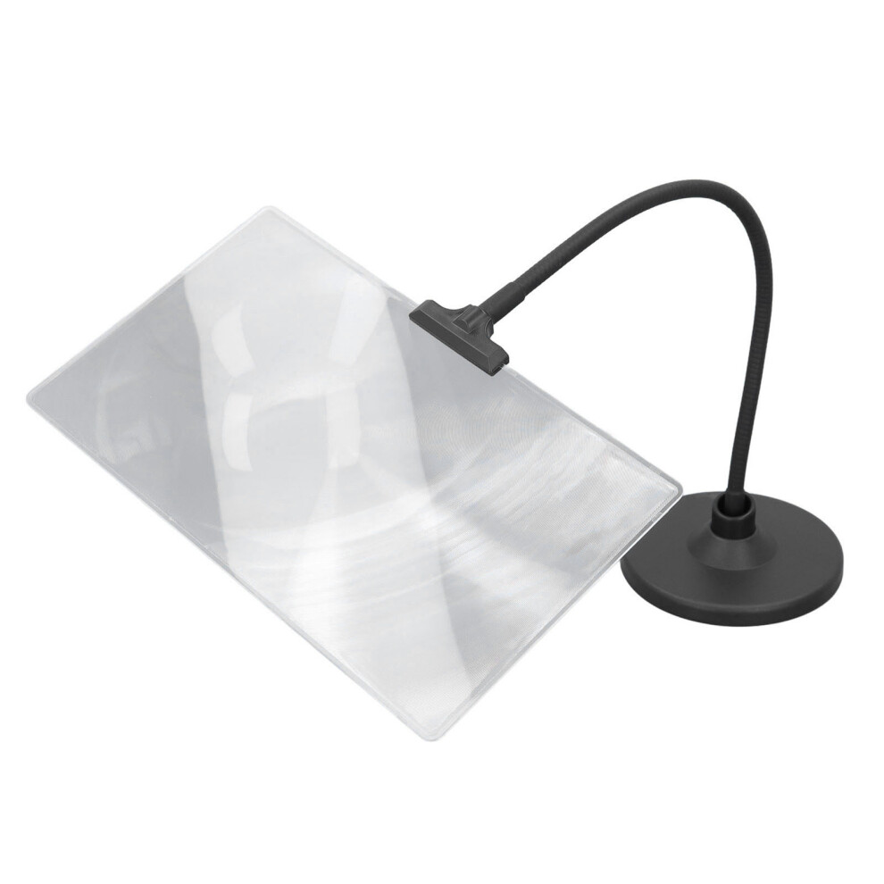 4X Magnifying Glass with Stand, 13.62in Flexible Gooseneck, Large Page Lens