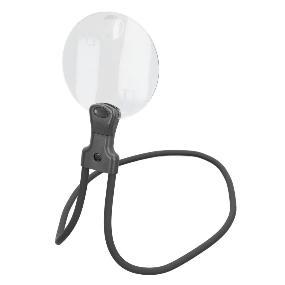 Black 3X 10X Neck Magnifying Glass With Flexible Gooseneck For Repair & Reading