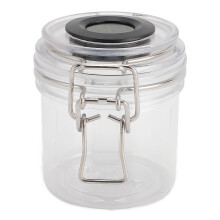 200ml Eyelash Glue Storage Jar with Temp & Humidity Monitor, Transparent