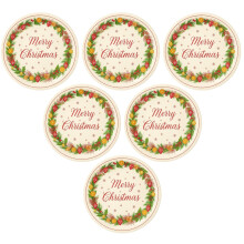 Traditional Christmas Disposable Paper Festive Plates