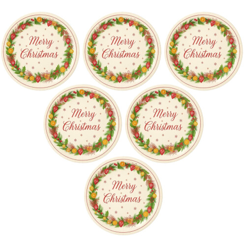 Anker Traditional Christmas Disposable Paper Festive Plates