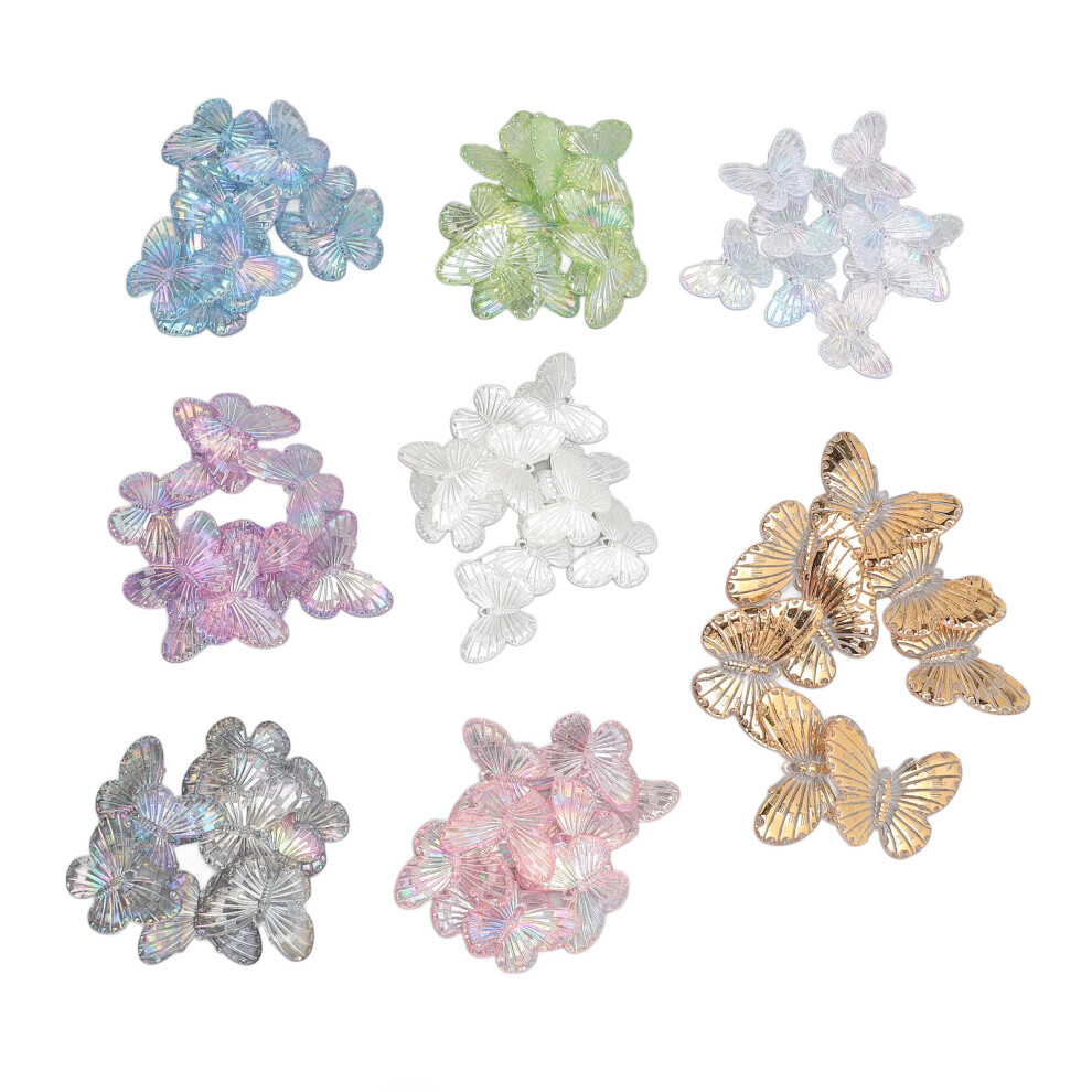 80Pcs Plastic Butterfly Charms for Crafts Jewelry DIY Accessories-image-OPC-PKBSHCJ-NEW