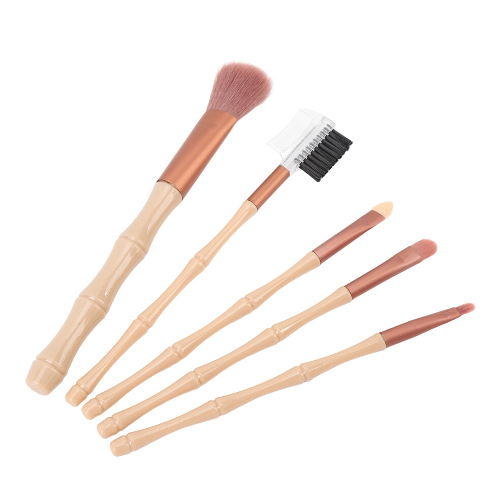 5 Pcs Makeup Brush Set Soft ABS/Nylon Cosmetic Brushes for Face & Eyes