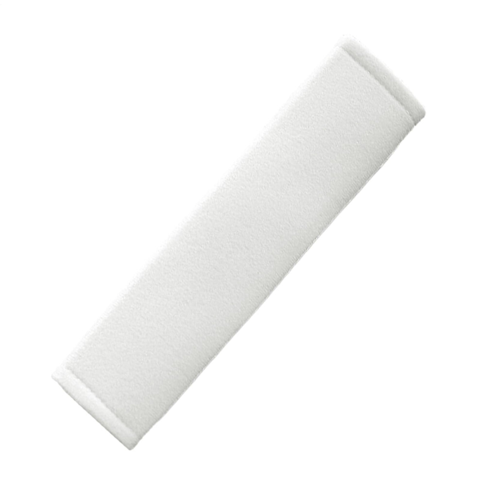 Seat Belt Cover Pad - 2X Adjustable Non-Slip Cushion Protector For Car Truck Travel Taxi - Ergonomic Design White 6038364119353
