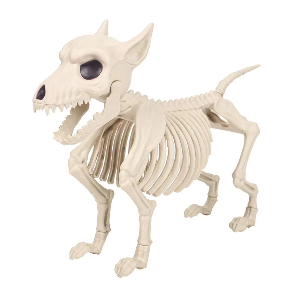 Semoic Skeleton Dog Halloween Decorations - Posable Anima