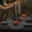 Mini Metal Cauldron,Black Buckets with Handle for 11