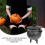 Mini Metal Cauldron,Black Buckets with Handle for 4