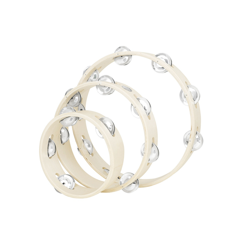 3 Packs Wooden Tambourine Handheld Metal Jingle Pe-image-OPC-PKBSNX6-NEW