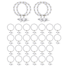 30 Pieces Angel Wing Rosary Bracelets Acrylic Bapt