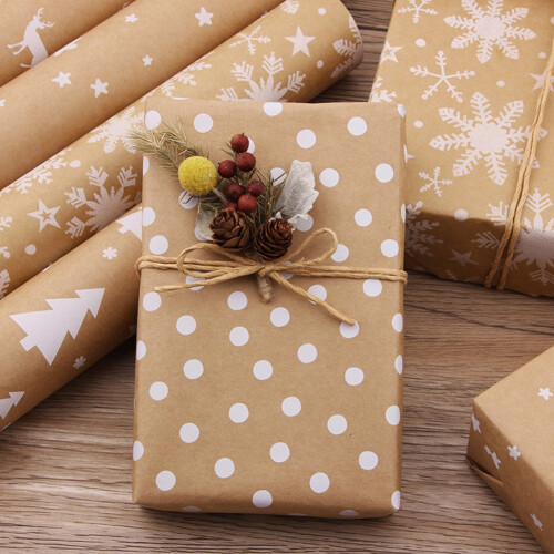 Wrapping Paper Sheets,for Christmas Birthday Set o 2