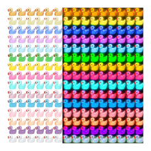 200 PCS Luminous Mini Resin Ducks Glow in the Dark