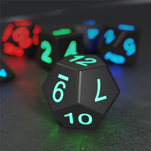 Electronic Dices USB Rechargeable Luminous Glow DN 2