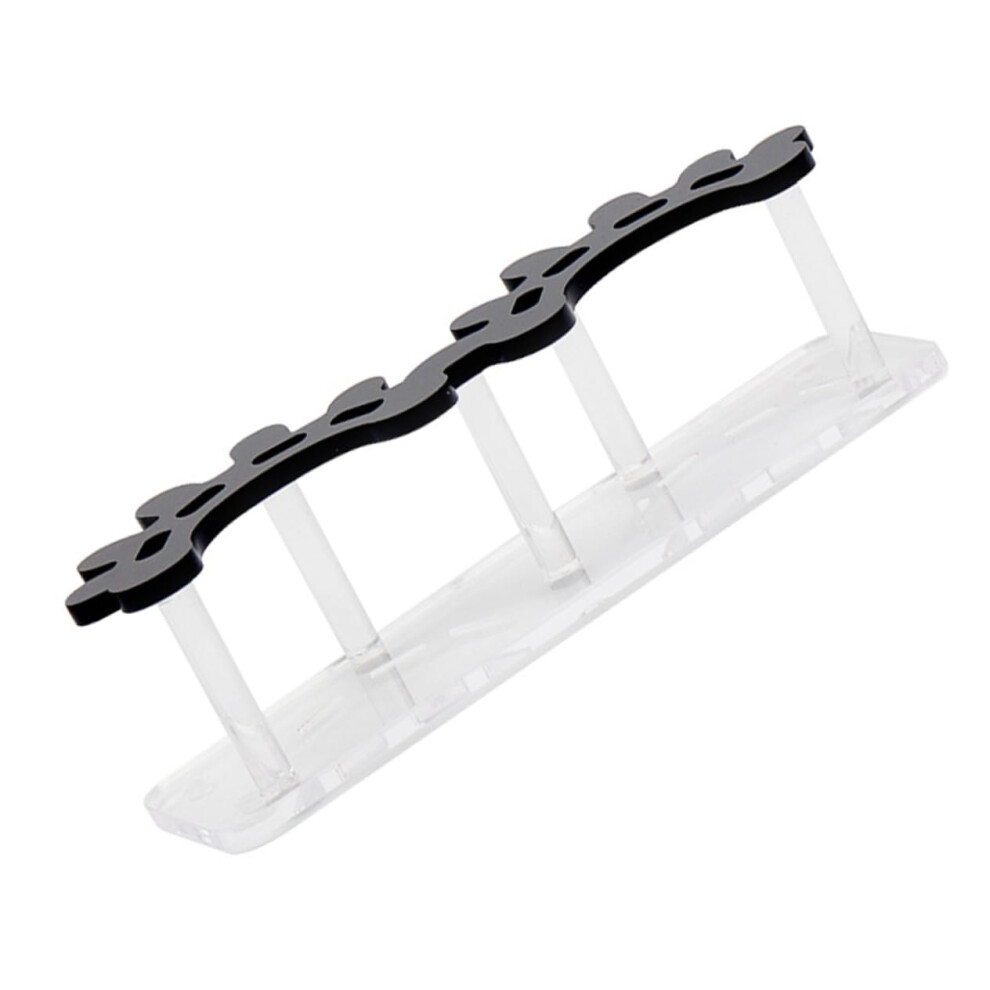 Elegant Eyelash Tweezers Storage Rack - Acrylic Lash Extension Organizer for Beauty Salon, 10 Slots, Clear Design