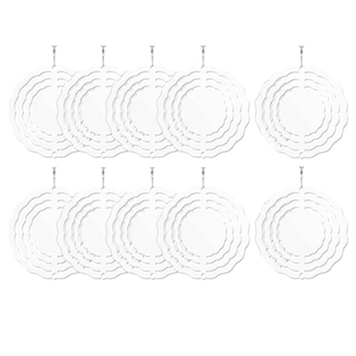 10Pcs 3 Inch Sublimation Wind Spinner Blanks 3D Sp