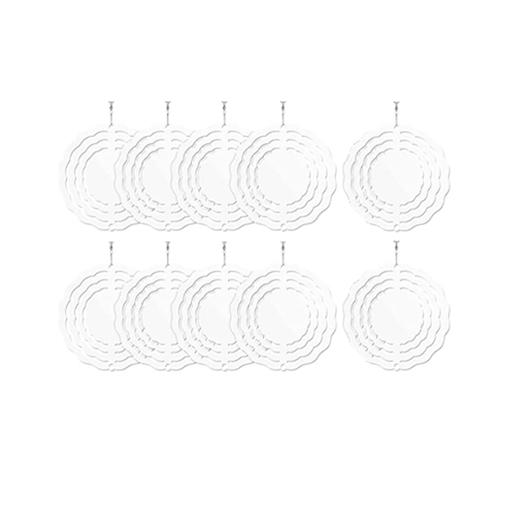 Semoic 10Pcs 3 Inch Sublimation Wind Spinner Blanks 3D Sp