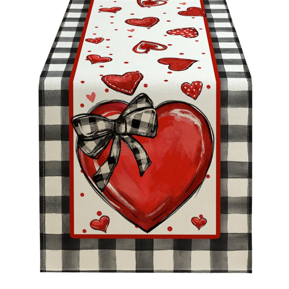 Valentine'S Day Table Runner, Polka Dots Decorativ-image-OPC-PKBT77Z-NEW