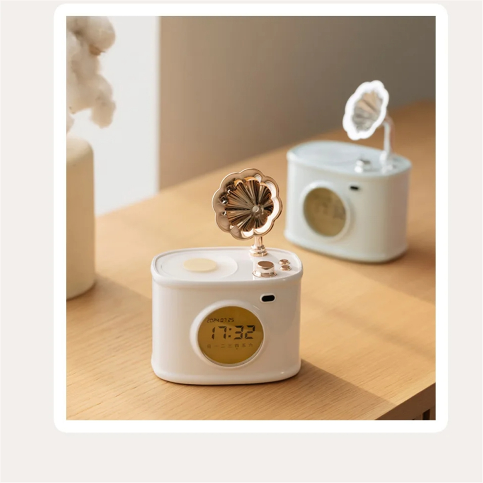 Bluetooth Speaker Retro Clock Alarm Calendar with-image-OPC-PKBT8WJ-NEW