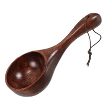 Water Dipper Wooden Ladle for Bath and Garden with Ergonomic Grip for Sauce and Tea Ceremony Sustainable Practices