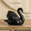 2 Pieces White Black-Swan Sculpture Decor, Elegant 5