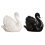 2 Pieces White Black-Swan Sculpture Decor, Elegant 1