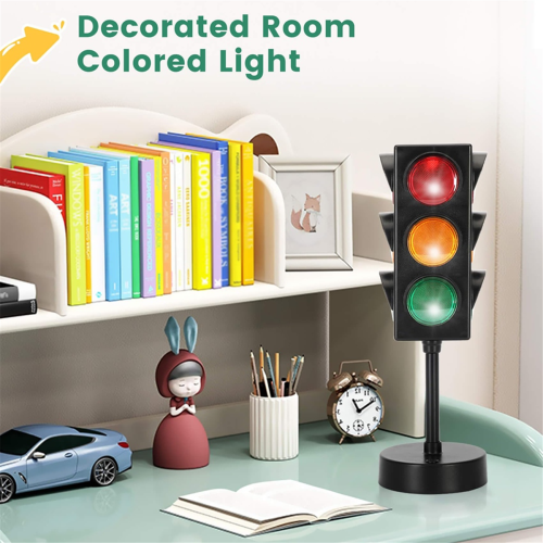 Traffic Light Lamp with Base for Room Decoration, 2