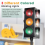 Traffic Light Lamp with Base for Room Decoration, 6