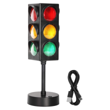 Traffic Light Lamp with Base for Room Decoration,