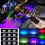 4pcs Car Interior LED Multicolor RGB Strip Light D 4