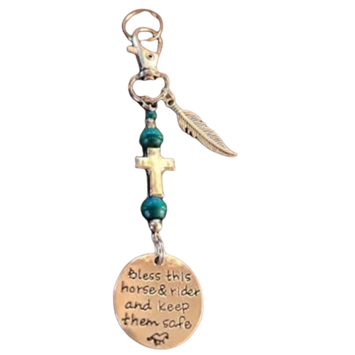 Saddle and Bridle Charm Clip, Leather Rope Blessin