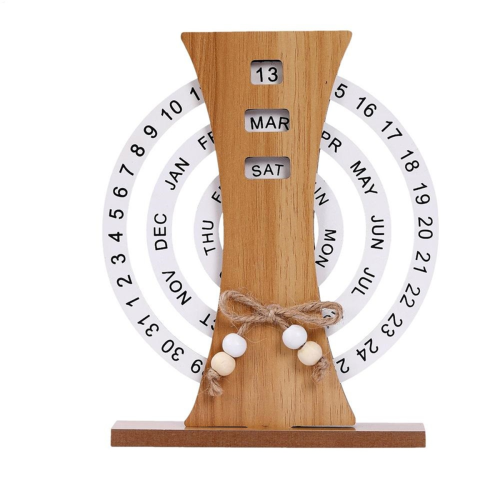 Desk Date Display Rotating Calendar Decorative Man 1
