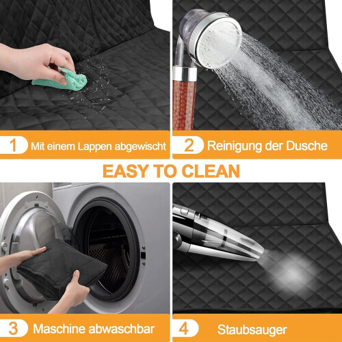 Manta para perros para asiento trasero de coche, duradera, resistente a arañazos e impermeable. 2
