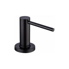 Dispensador de jabón para fregadero de cocina, jabón de manos con bomba integrada (negro mate)