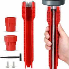 Llave de instalación de grifo y fregadero en 1 para reparación de plomería de cocina, herramienta de instalación de fregadero