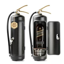 Caja de vino, contenedor de vino de metal, contenedor de almacenamiento de vinoteca, extintor de incendios, contenedor de whisky, soporte para vino