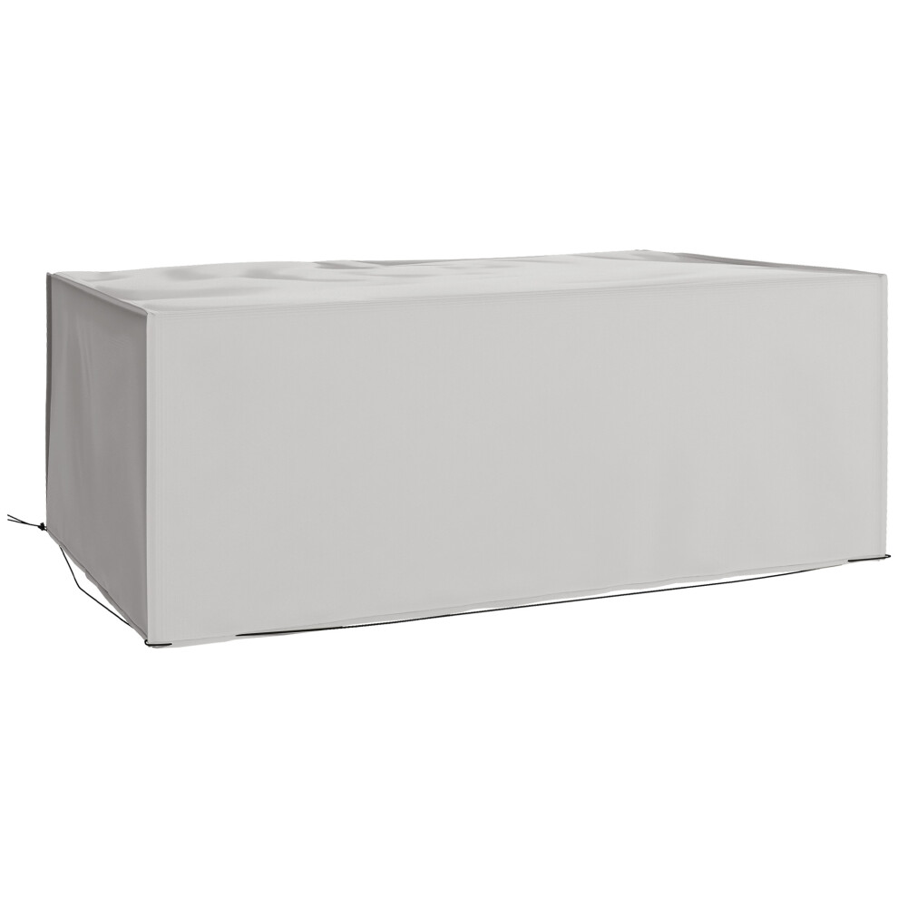 Waterproof Outdoor Furniture Cover Heavy Duty 600D Oxford Fabric UV-Resistant Grey 210x140x80cm for Rectangular Sets-image-OPC-PKBTWZ9-NEW