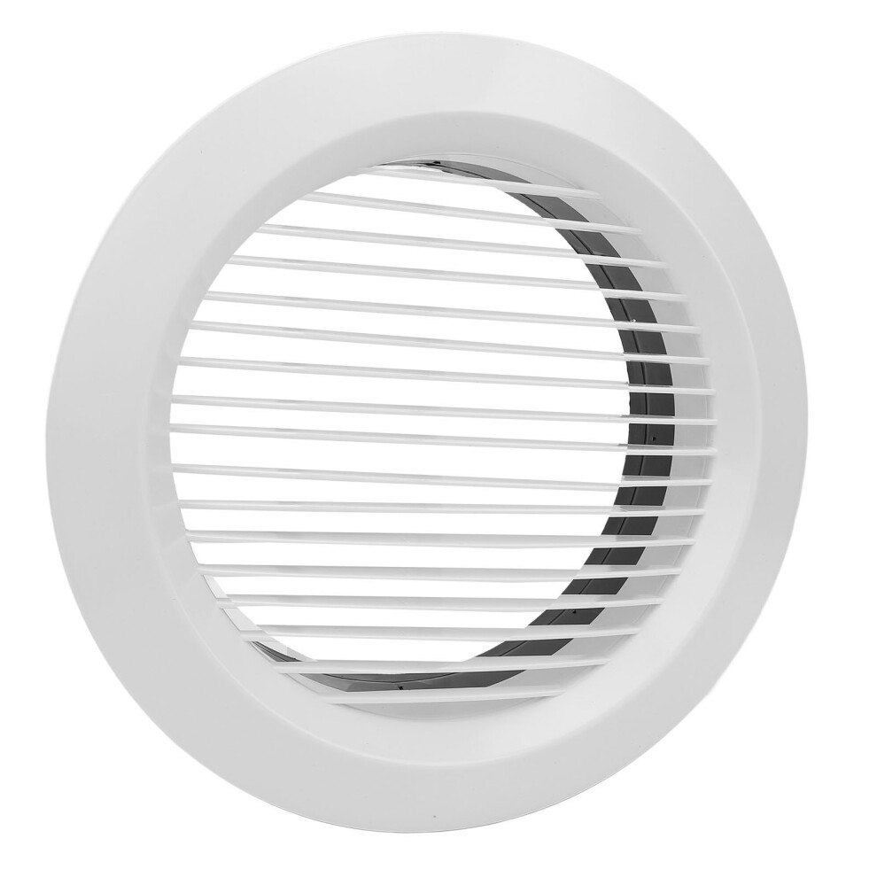 200Mm Abs Round Vent Cover White Â Straight Louvre Air Ventilation Grille 8351346523121
